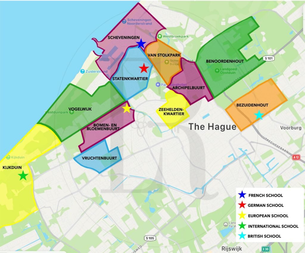 Expat Relocation The Hague Maps | Best neighborhoods of The Hague | Expat map The Hague
